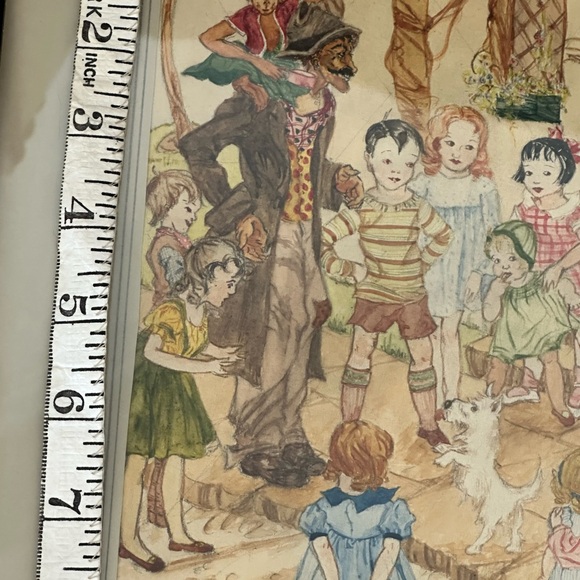 Antique Pencil Drawing w Water Colour - Picture 13 of 13